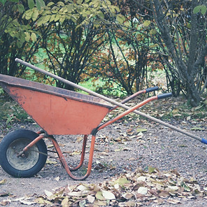 Rake and Wheelbarrow