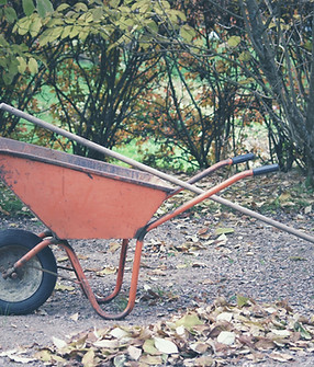 Rake and Wheelbarrow
