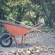 Rake and Wheelbarrow