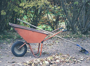 Rake and Wheelbarrow
