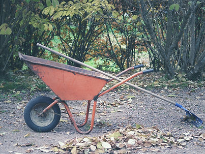 Rake and Wheelbarrow