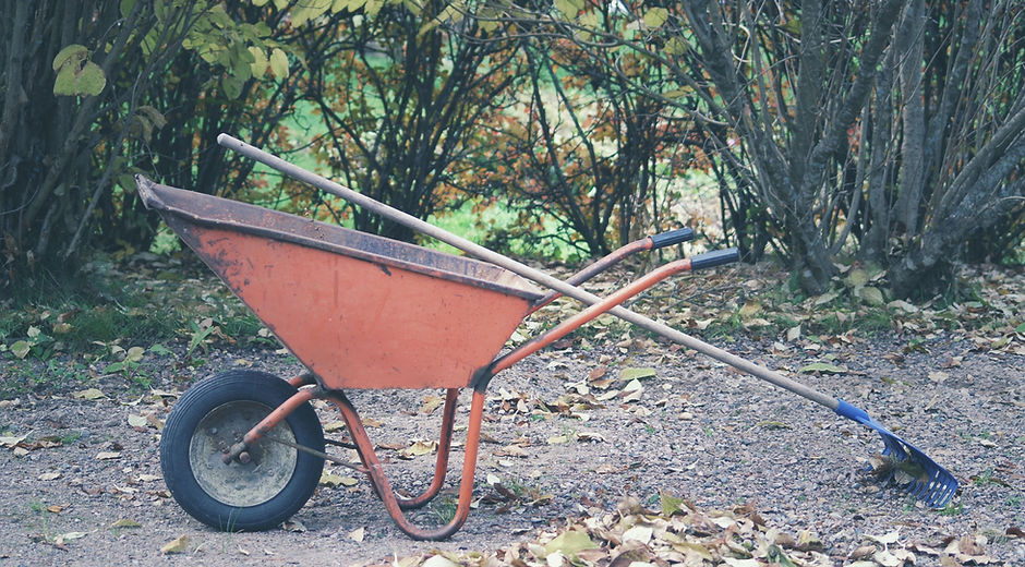 Rake and Wheelbarrow