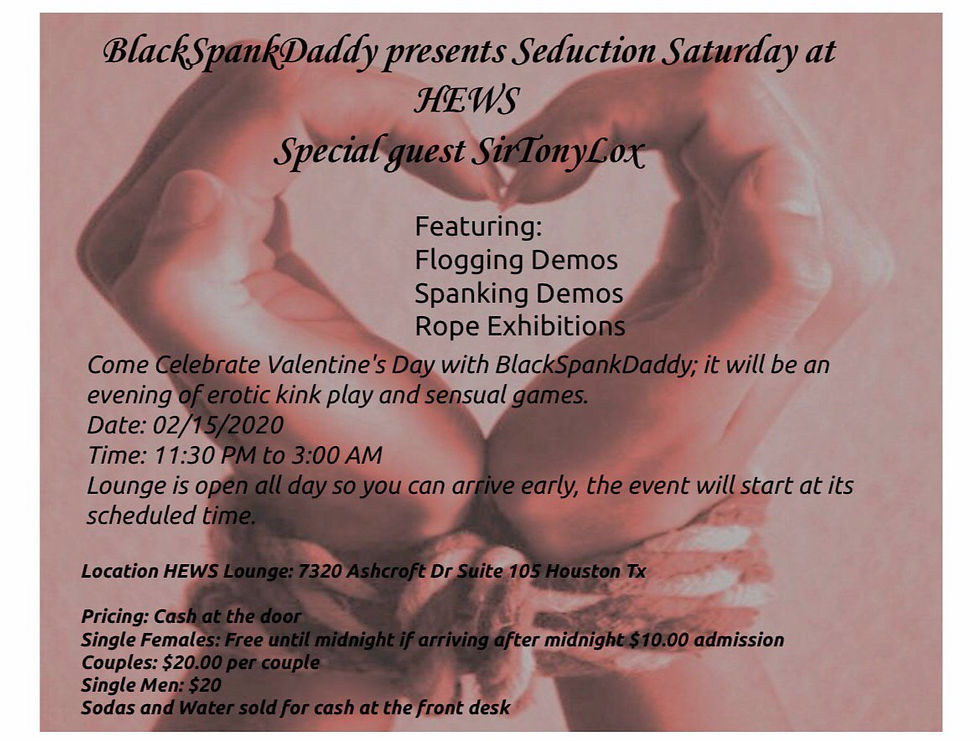 ♥SEDUCTION SATURDAY @ HEWS♥