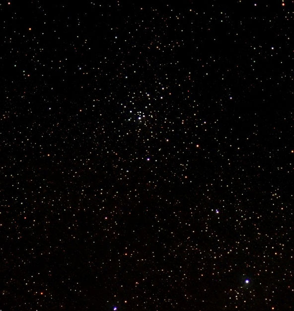Wide-field view of the Lagoon Nebula (M8), Trifid Nebula (M20) and open cluster M21 in Sagittarius