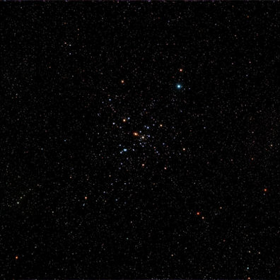 Messier 41 (NGC 2287), a bright open star cluster south of Sirius in Canis Major