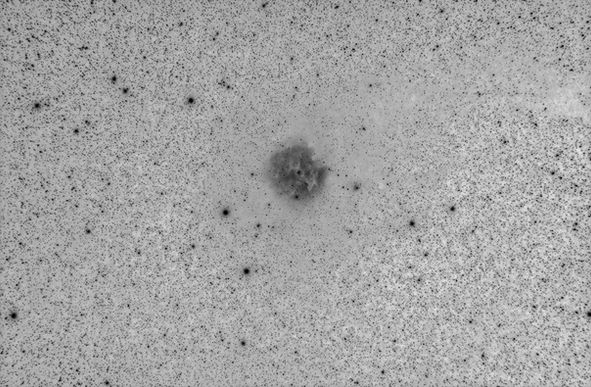 Inverted (negative) rendition of The Cocoon Nebula (IC 5146)