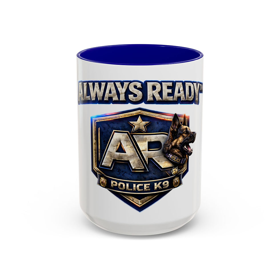 Thumbnail: ALWAYS READY™ Police K9 Mug — Two-Tone Accent Coffee Cup (11oz, 15oz)