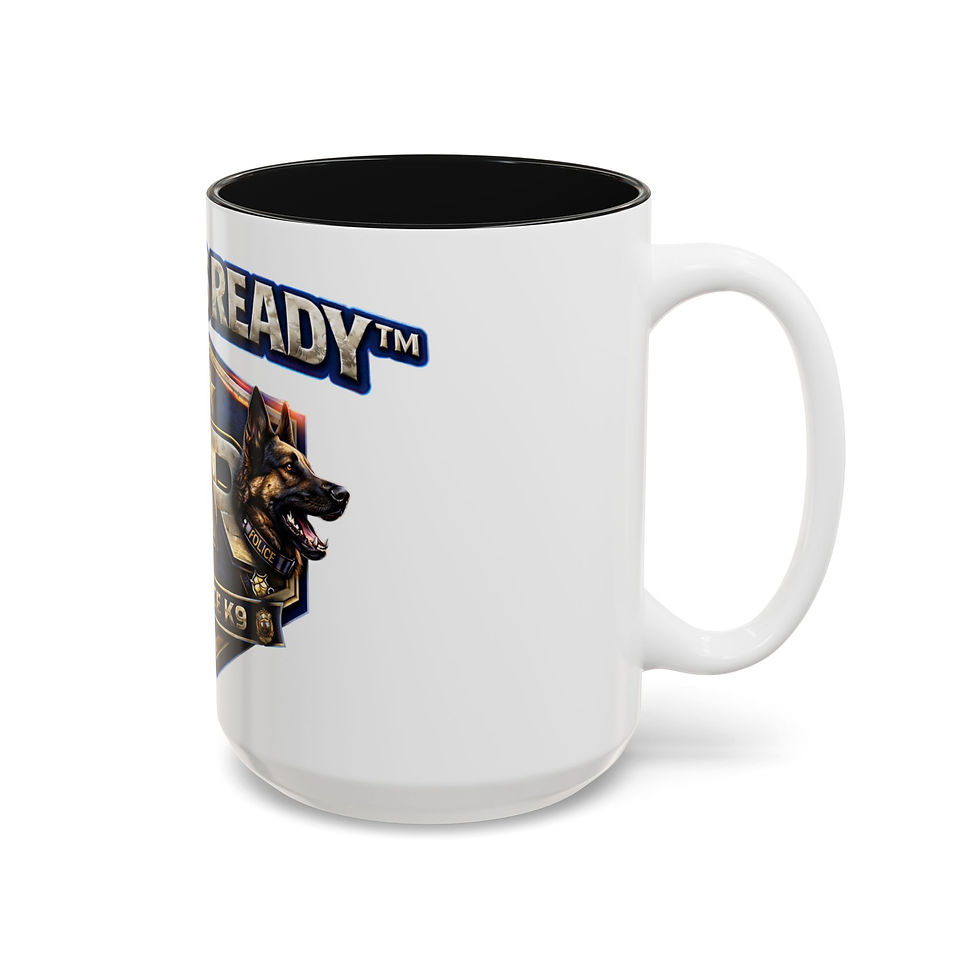 Thumbnail: ALWAYS READY™ Police K9 Mug — Two-Tone Accent Coffee Cup (11oz, 15oz)