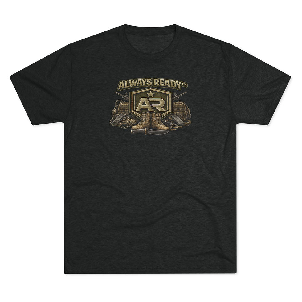 Thumbnail: ALWAYS READY™ Graphic Tee — Military-Inspired Vintage Crew & Readiness Shirt