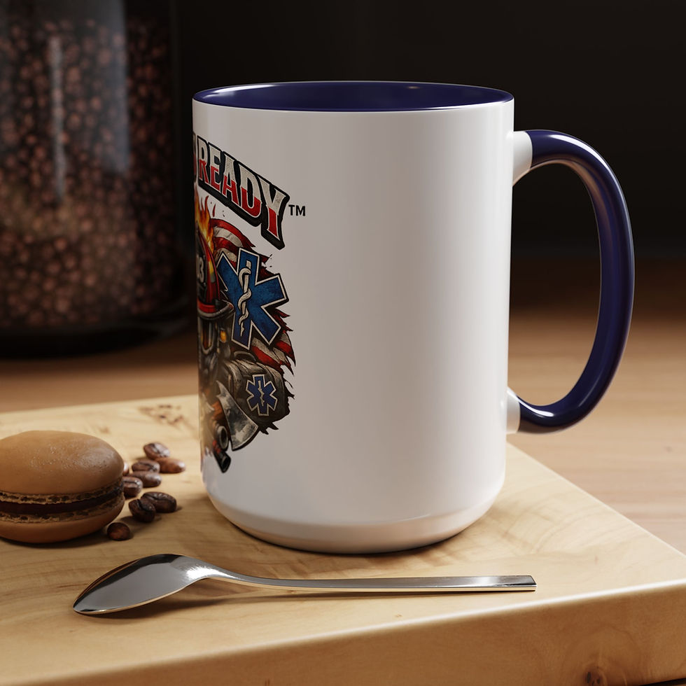 Thumbnail: Always Ready Firefighter Coffee Mug — 11/15oz Accent Mug (603 Helmet Design)
