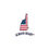 Thumbnail: New Hampshire Flag Shape Sticker – 'Always Ready' American Flag -Cut Vinyl Decal