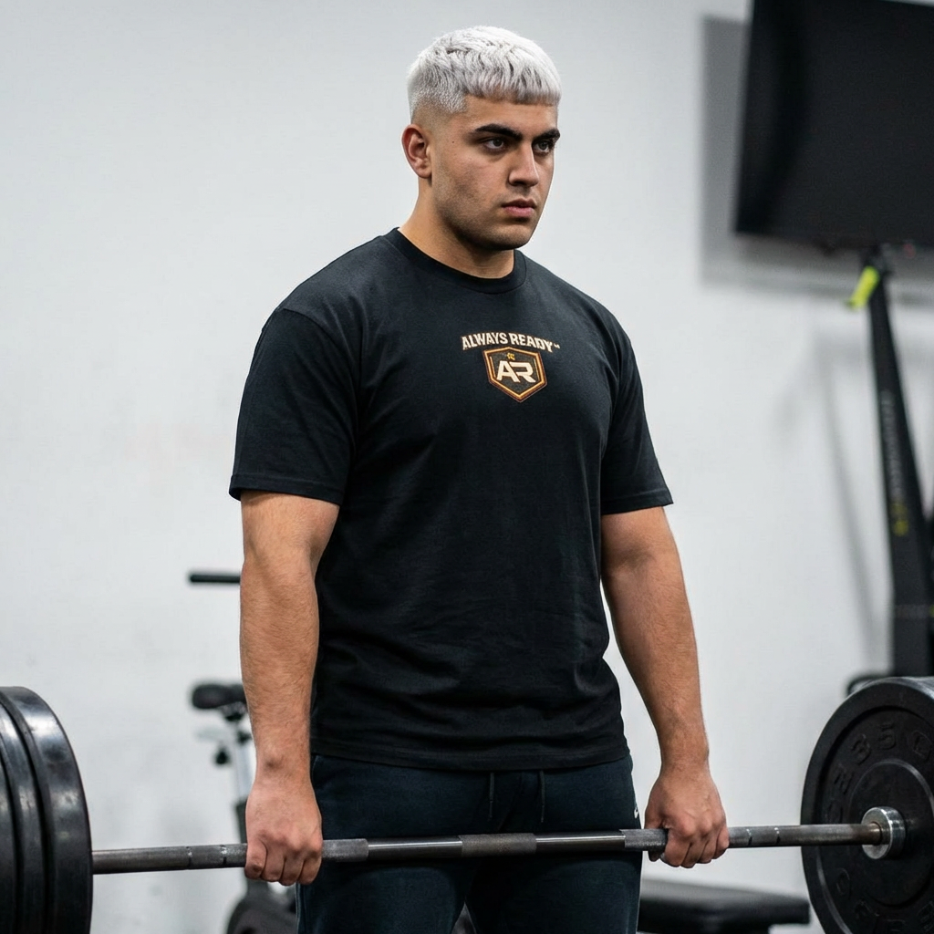 Oversized Gym Tee ALWAYS READY - IRON MIND
