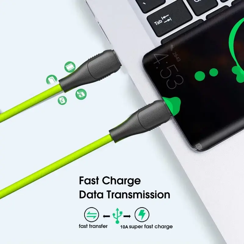 Thumbnail: 120W USB C 2Ports Charger Kit Green Wall Plug EU/US Adapter Fast Charging for