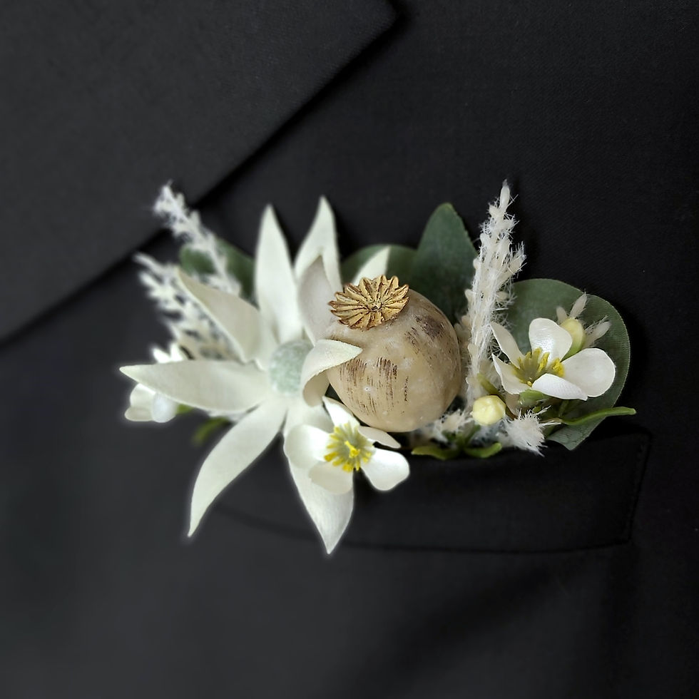 Thumbnail: Pocket Square -  Rustic Wildflower Collection