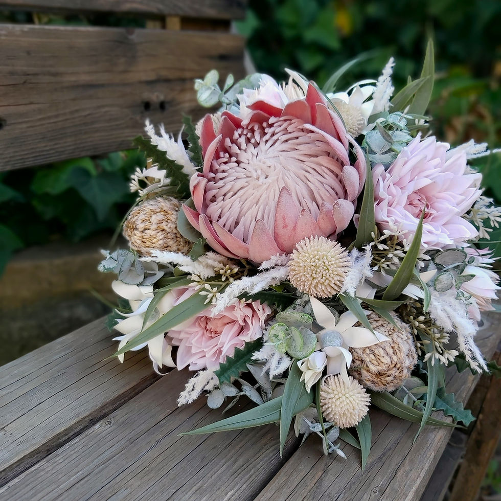 Thumbnail: Bridal Bouquet - Round - Pink Wildflower Collection