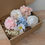 Thumbnail: Artificial flower sample box with pastel roses and hydrangeas