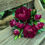 Thumbnail: Midnight Peony faux bridesmaid bouquet in burgundy peonies