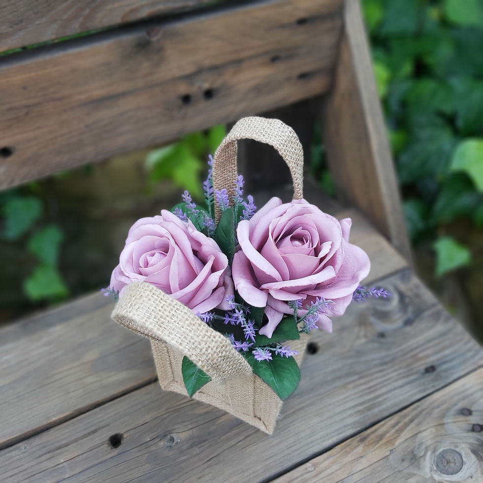 Thumbnail: Flower Girl Basket - Lavender Rose Collection