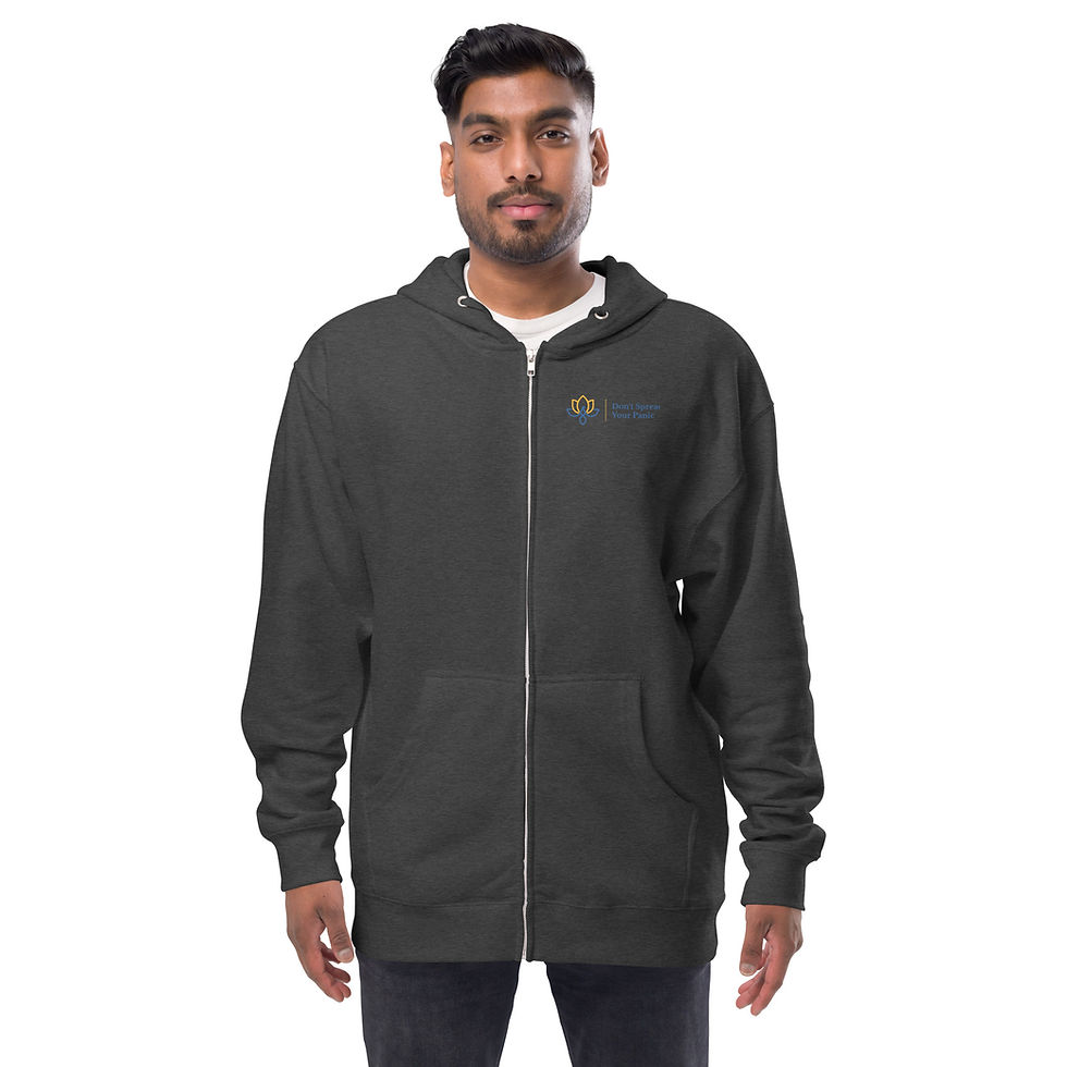 Thumbnail: Unisex fleece zip up hoodie