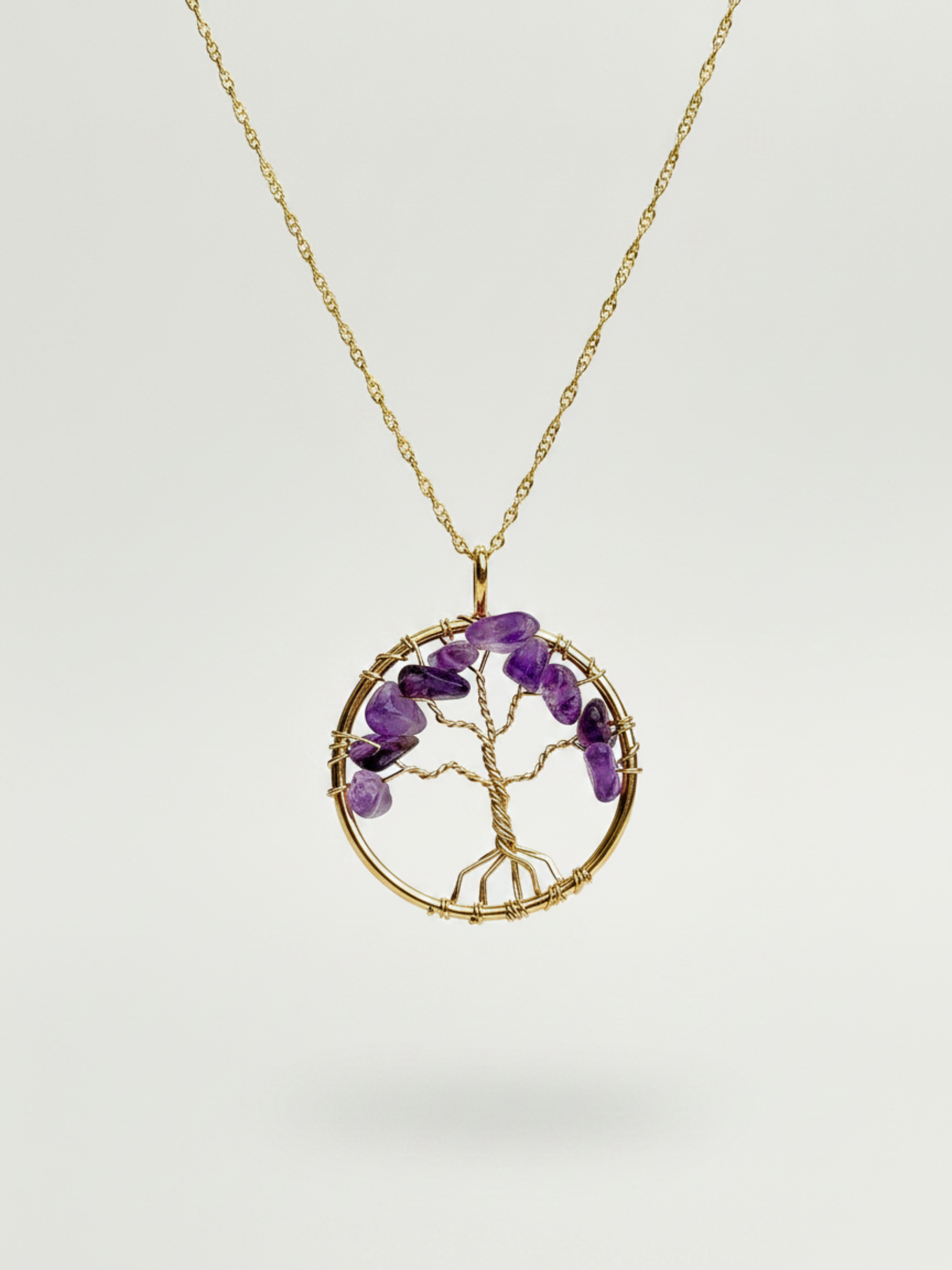 Pendentif Arbre de Vie en Améthyste