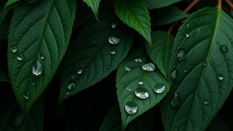 dark green leaves with droplets on them.jpg