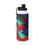 Thumbnail: Abstract Swirl Stainless Steel Water Bottle — Vibrant Red & Teal Sports Bottle
