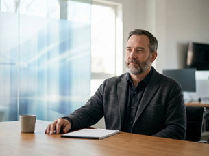 founder sitting for an interview