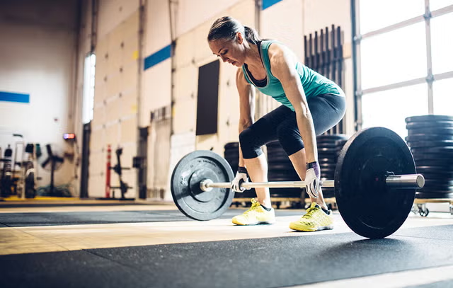 woman over 40 weightlifting