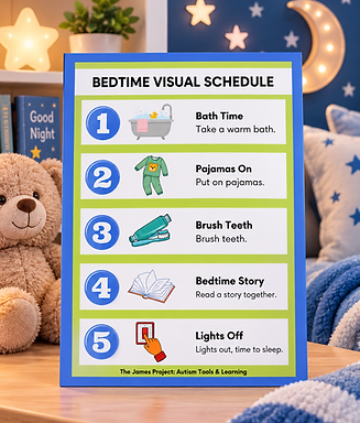 Bedtime Schedule: Visual bedtime routine for children.