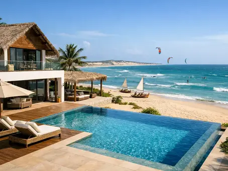 Beach House with Pool Terrace in Taiba