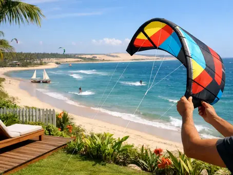 How to Launch a Kite From a Beachfront Garden
