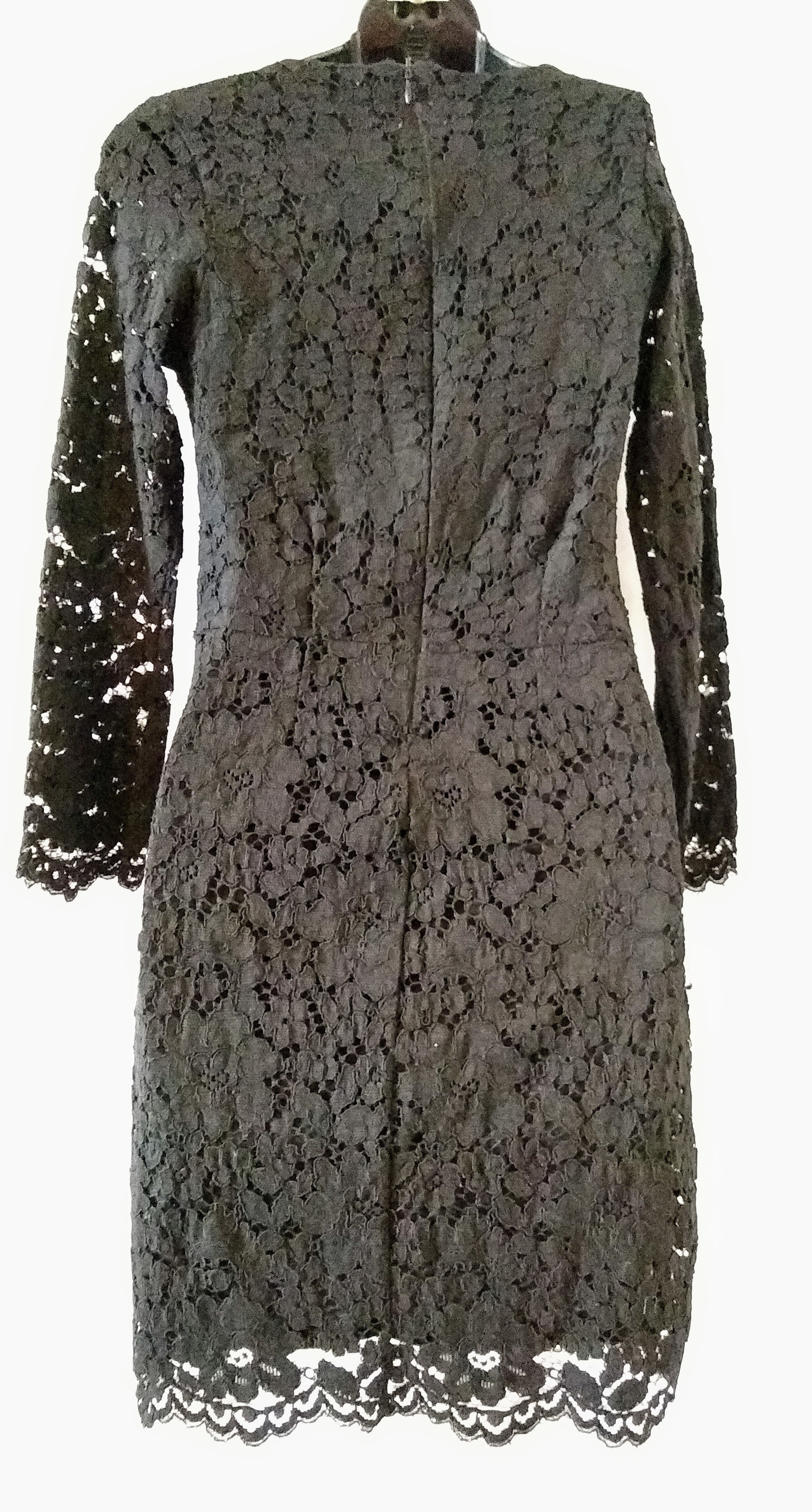 zara black lace dress