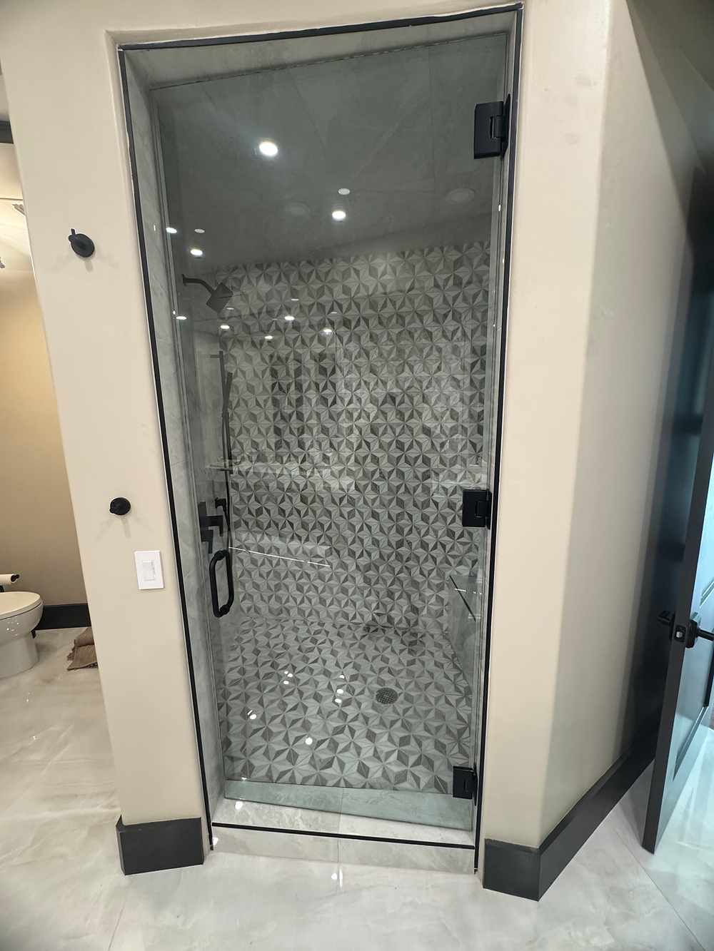 shower door glass installation