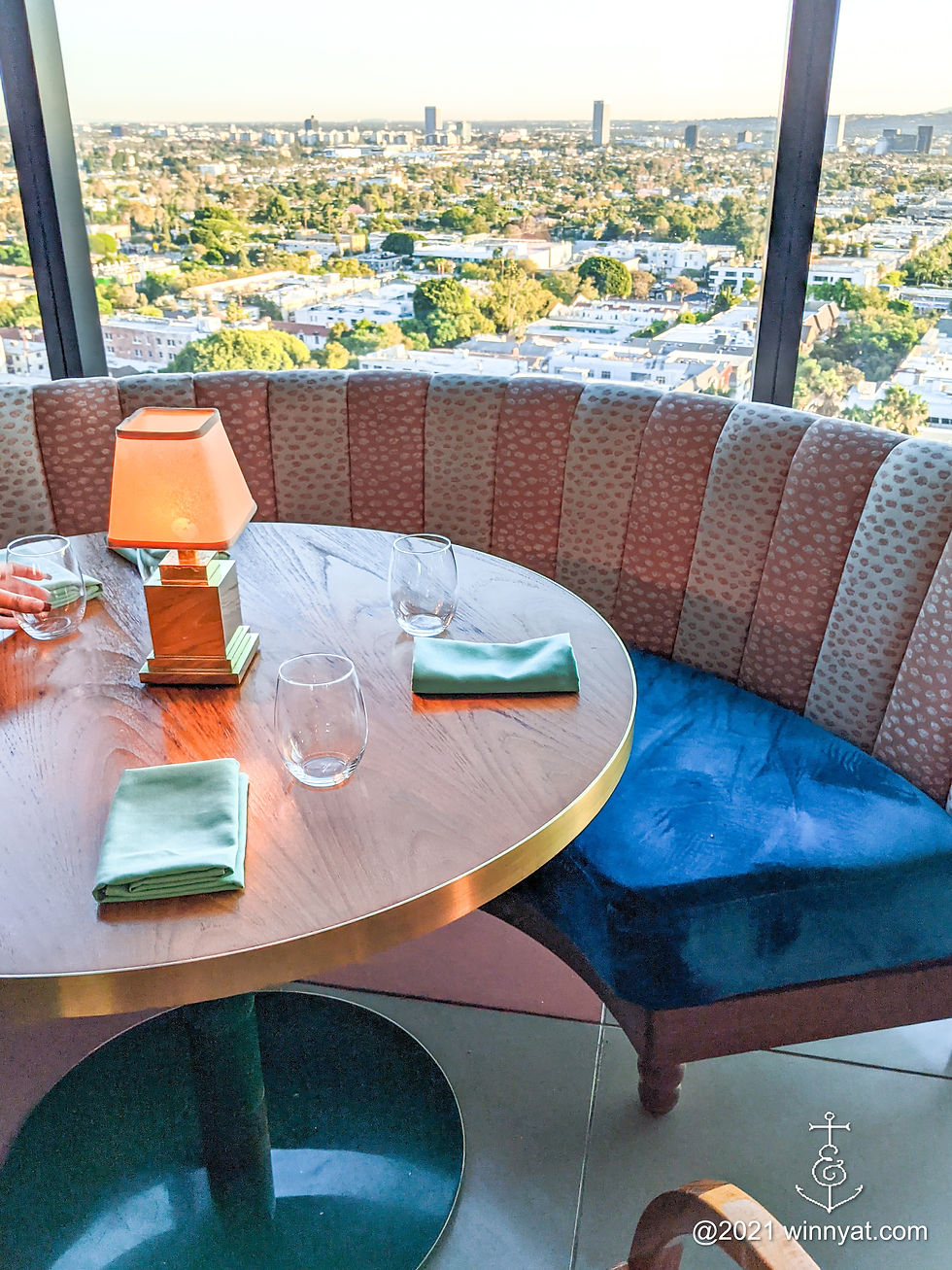 LA rooftop views at Merois