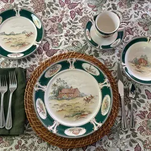 Vintage Keltcraft by Noritake “Pursuit” #9170 Equestrian Dinnerware