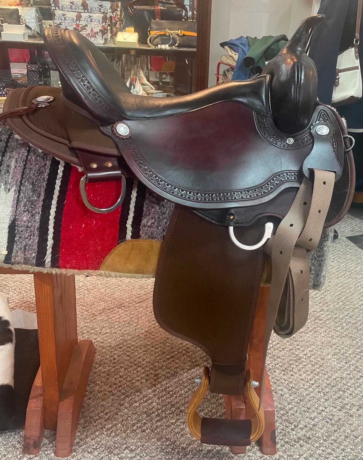 17" Circle Y - Rosebud Cordura Trail Saddle - # REYP9F # 5" Cantle