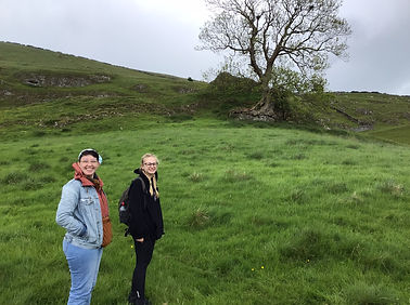 Visitors at Pilsbury Castle