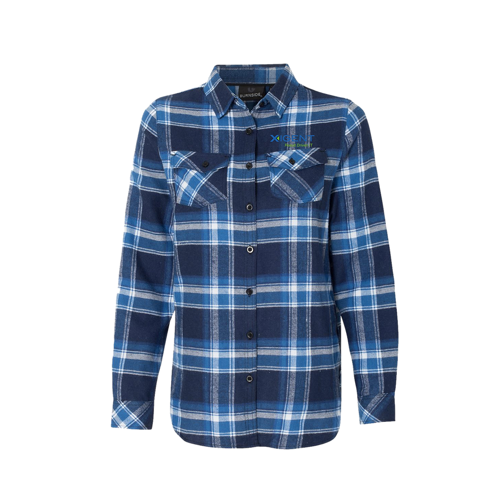 Thumbnail: Burnside - Women's Yarn-Dyed Long Sleeve Flannel Shirt - 5210