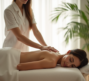 lifestyle photography massage therapy session peaceful client treatment table soft natural