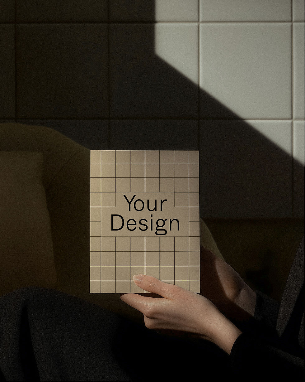 Moody cocktail bar menu design presentation mockup PSD for Photoshop