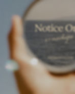 handheld mirror mockup, round mirror held to the sea, reflected branding, coastal haze, hospitality branding, made by attic