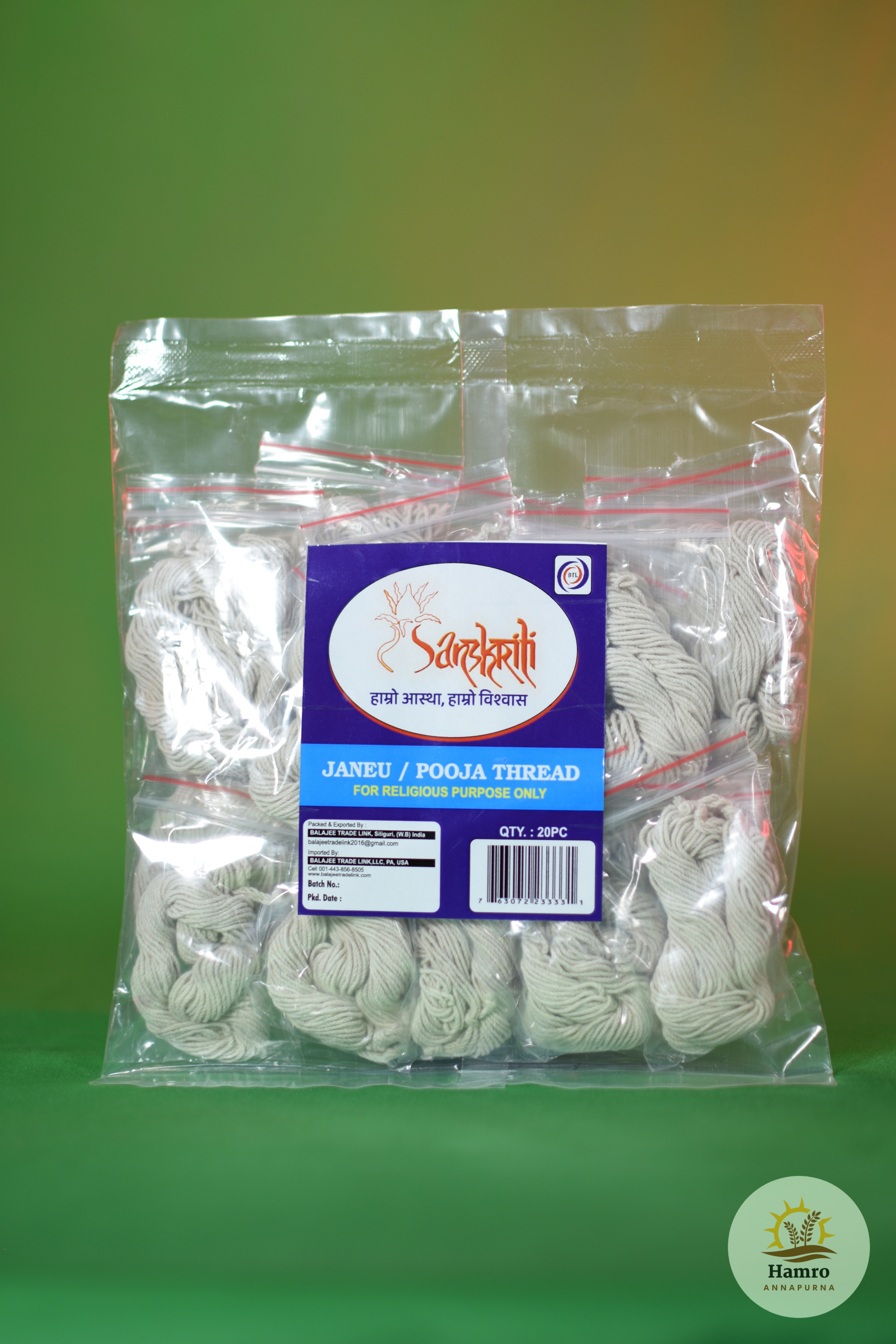 Cotton Janeu (Pack of 20) | धागोको जनै