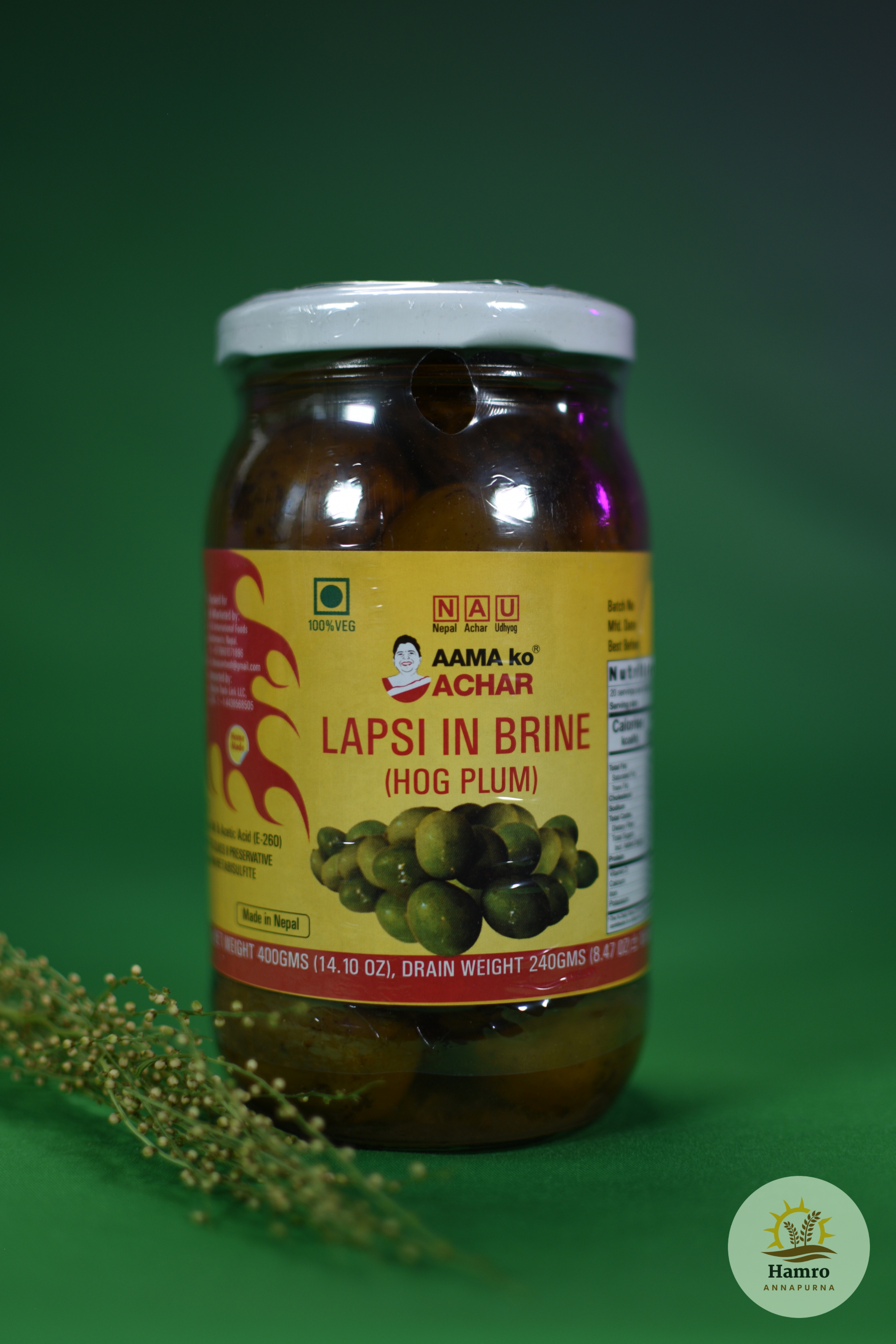 Lapsi in Brine (Glass Jar) | लप्सी नुनपानीमा (काँचको बोतल) 🫒