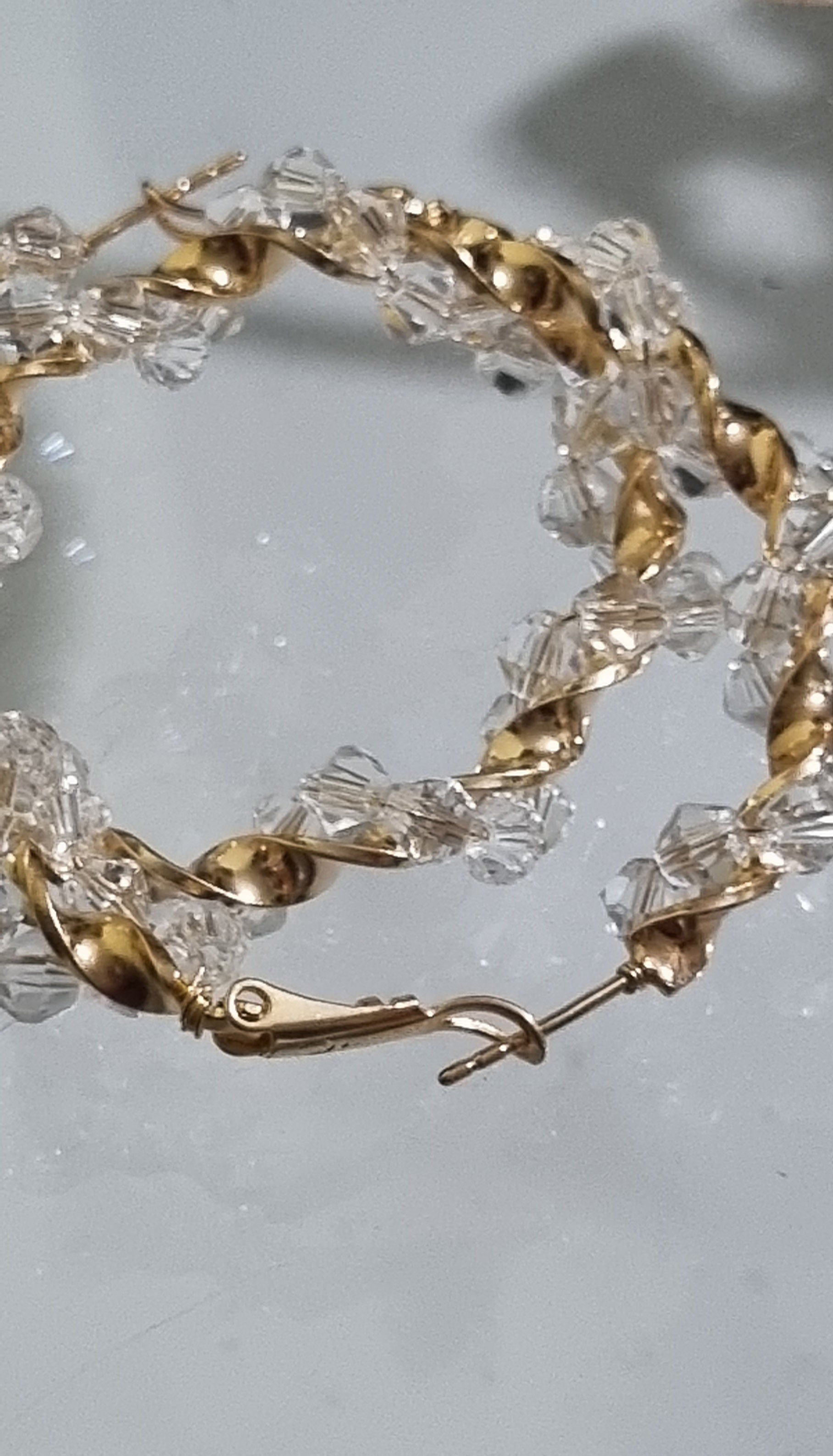 Earrings hoops White gold-plated 18ct 