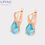 Thumbnail: Latch back Earrings Aquamarine 