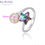 Thumbnail: Wedding rings Ring Pearl  Crystal White Blue Lilac 