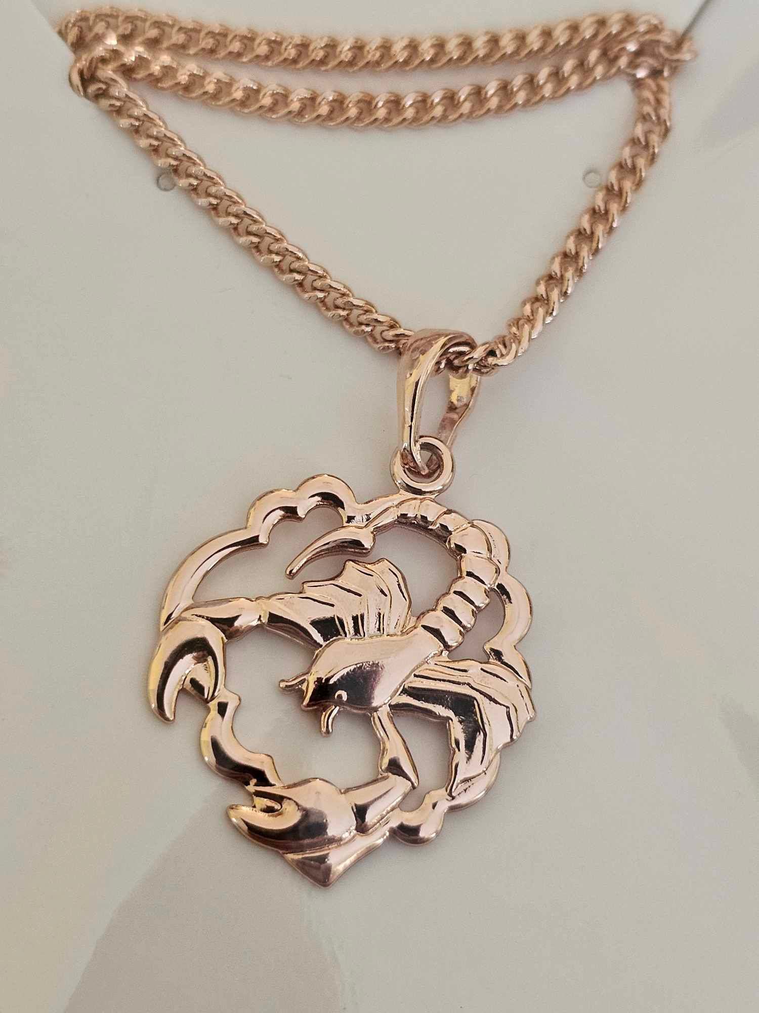   Necklace zodiac Scorpio 44cm rose gold-plated 