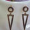 Thumbnail: Earrings Dark Blue  gold plated 18ct 
