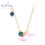 Thumbnail: Necklace celebrity heart Crystal Dark Blue 