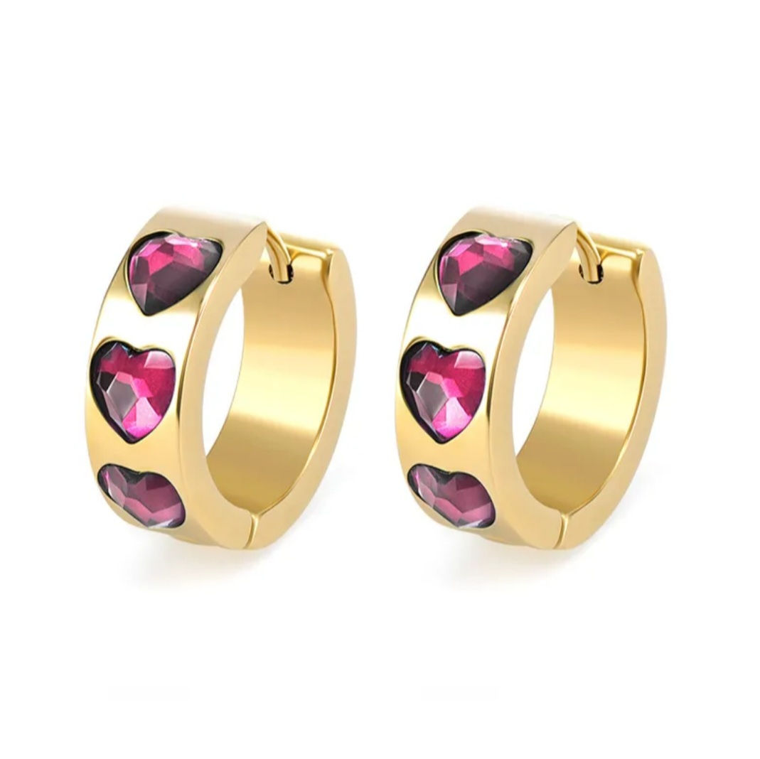 Hoop Earrings Rose gold-plated 